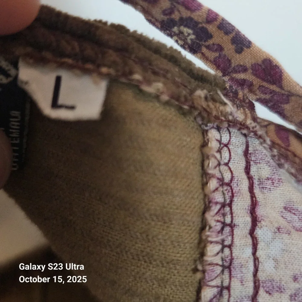 Handmade‎ One Of A Kind Corderoy Cami Top Women's Large Backless Festival Boho